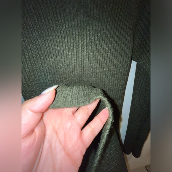 💛 bundle $4- Raglan Sleeve Rib-knit Sweater Dress - Picture 2 of 5